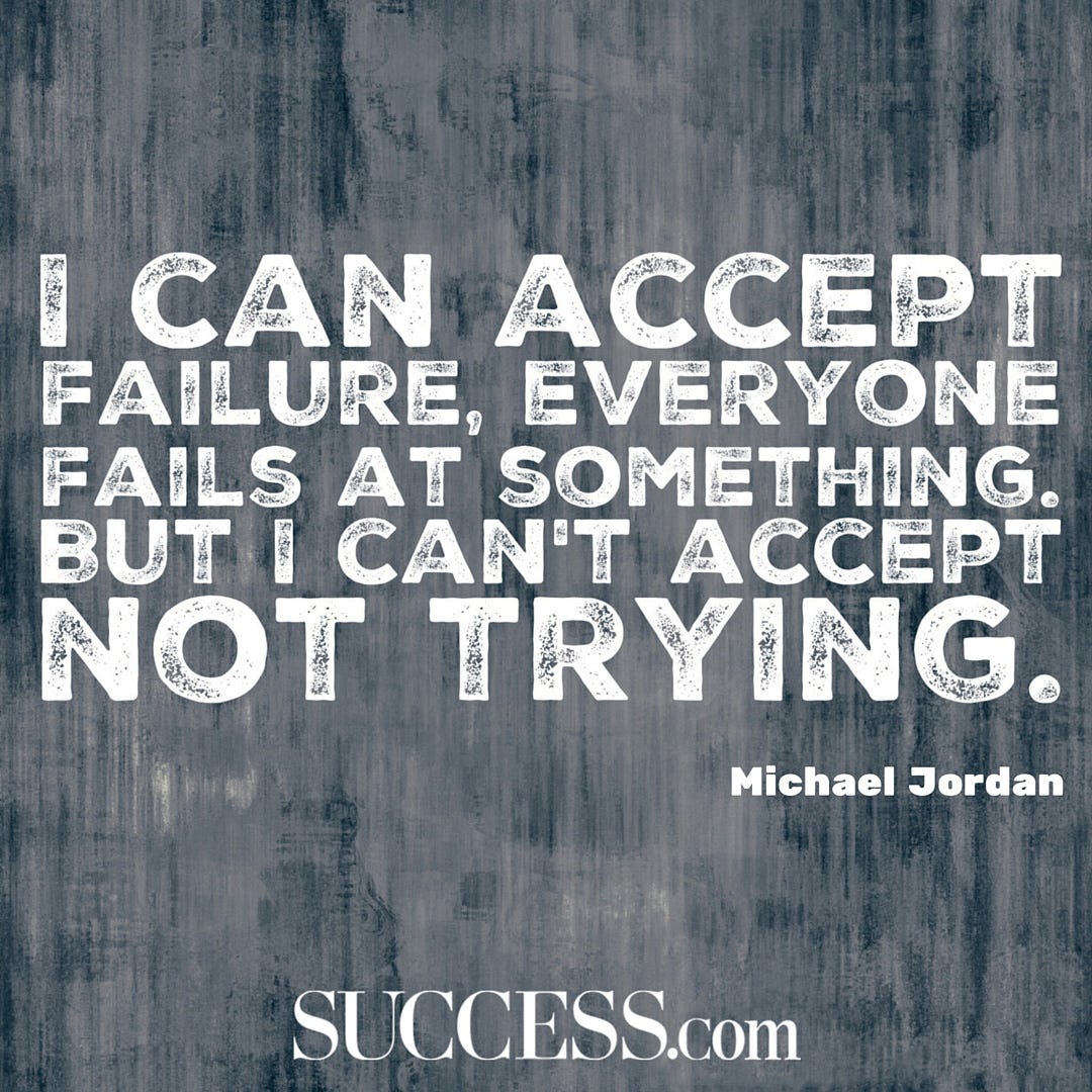 Fear Of Failure Stop You From Trying Fear of Failure. “There is no such thing as failure… | by Riyaom | Medium