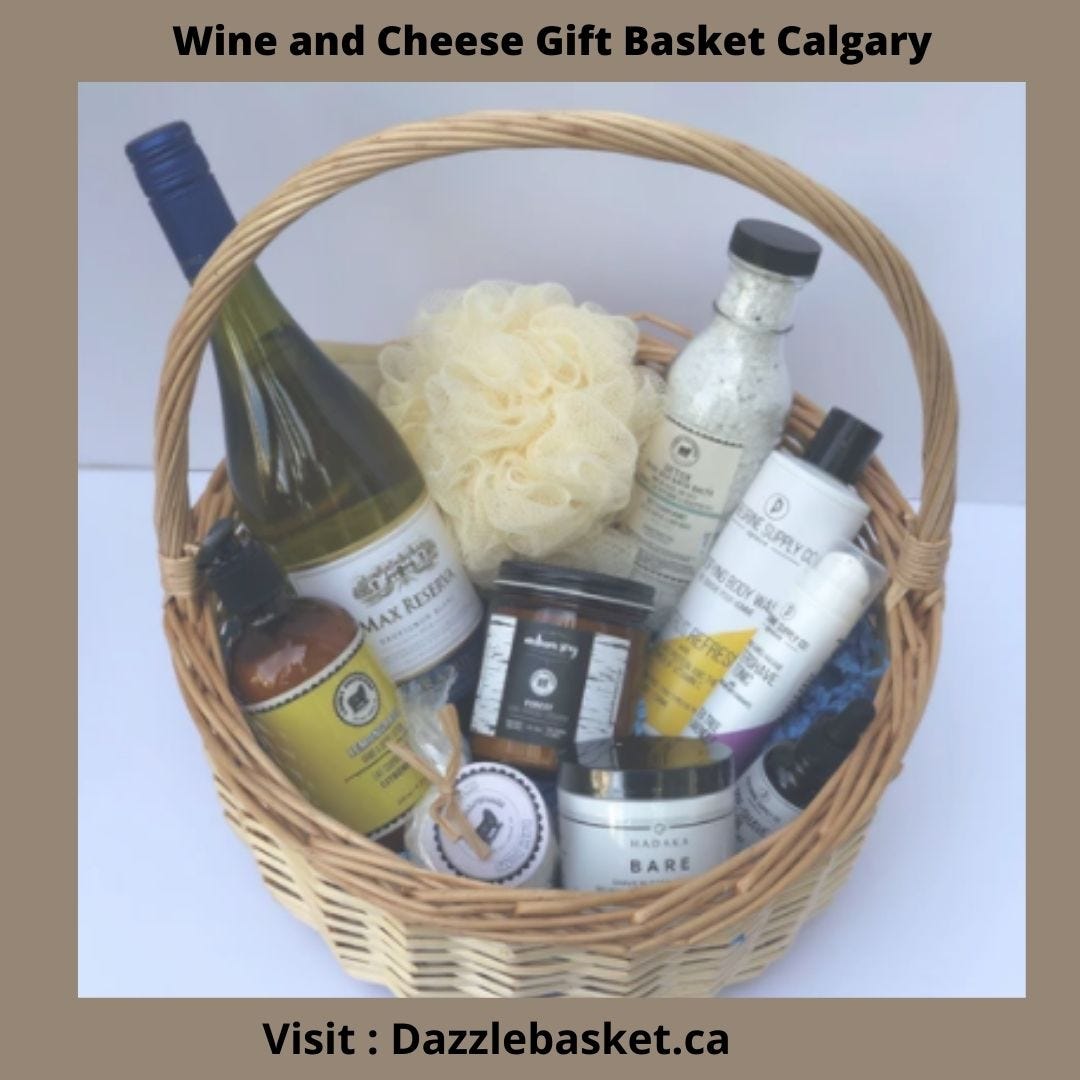 Wine gift baskets Calgary Dazzle Basket Medium