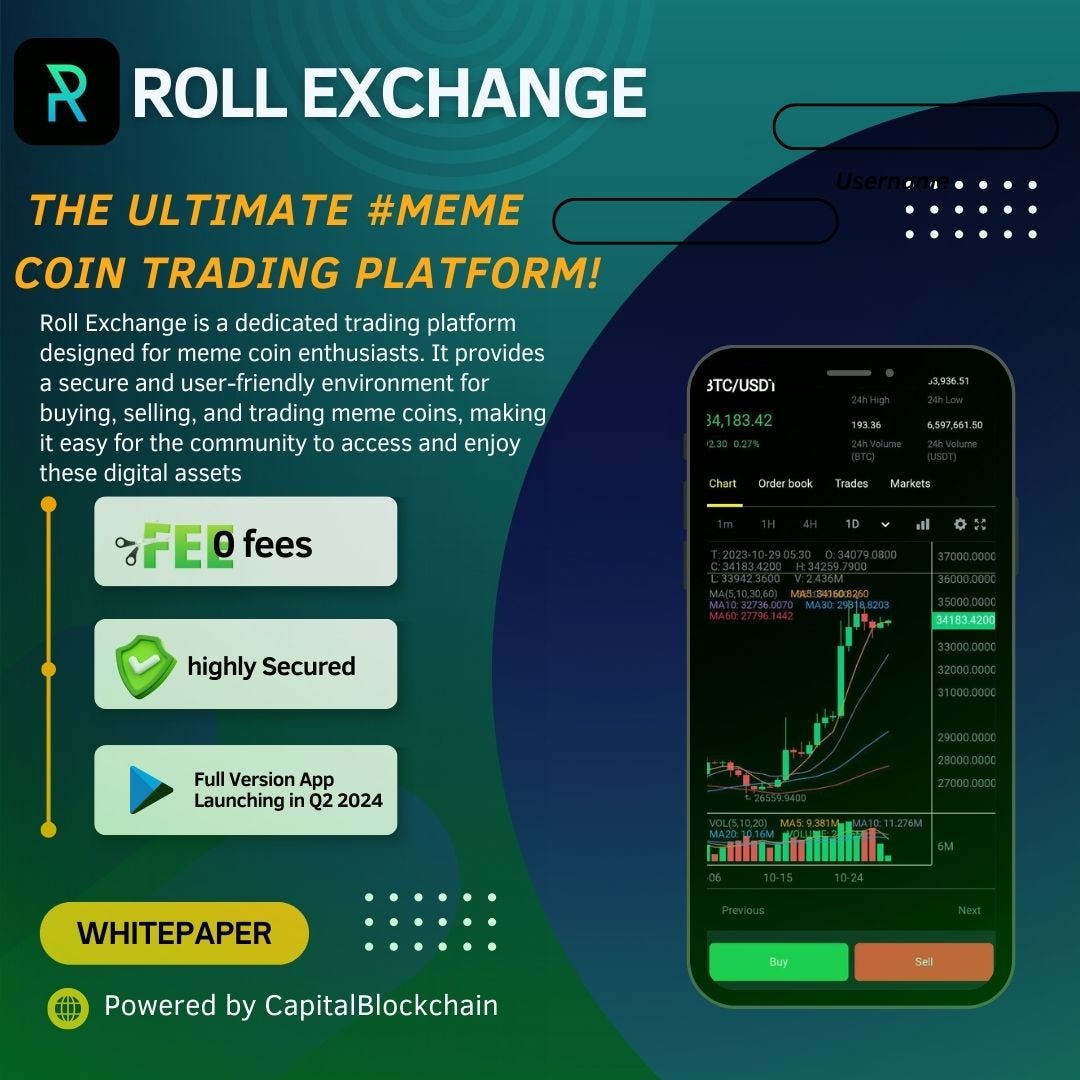 Roll Exchange The #1 MemeCoins Trading Platform. powered by  CapitalBlockchain - ROLL Exchange - Medium