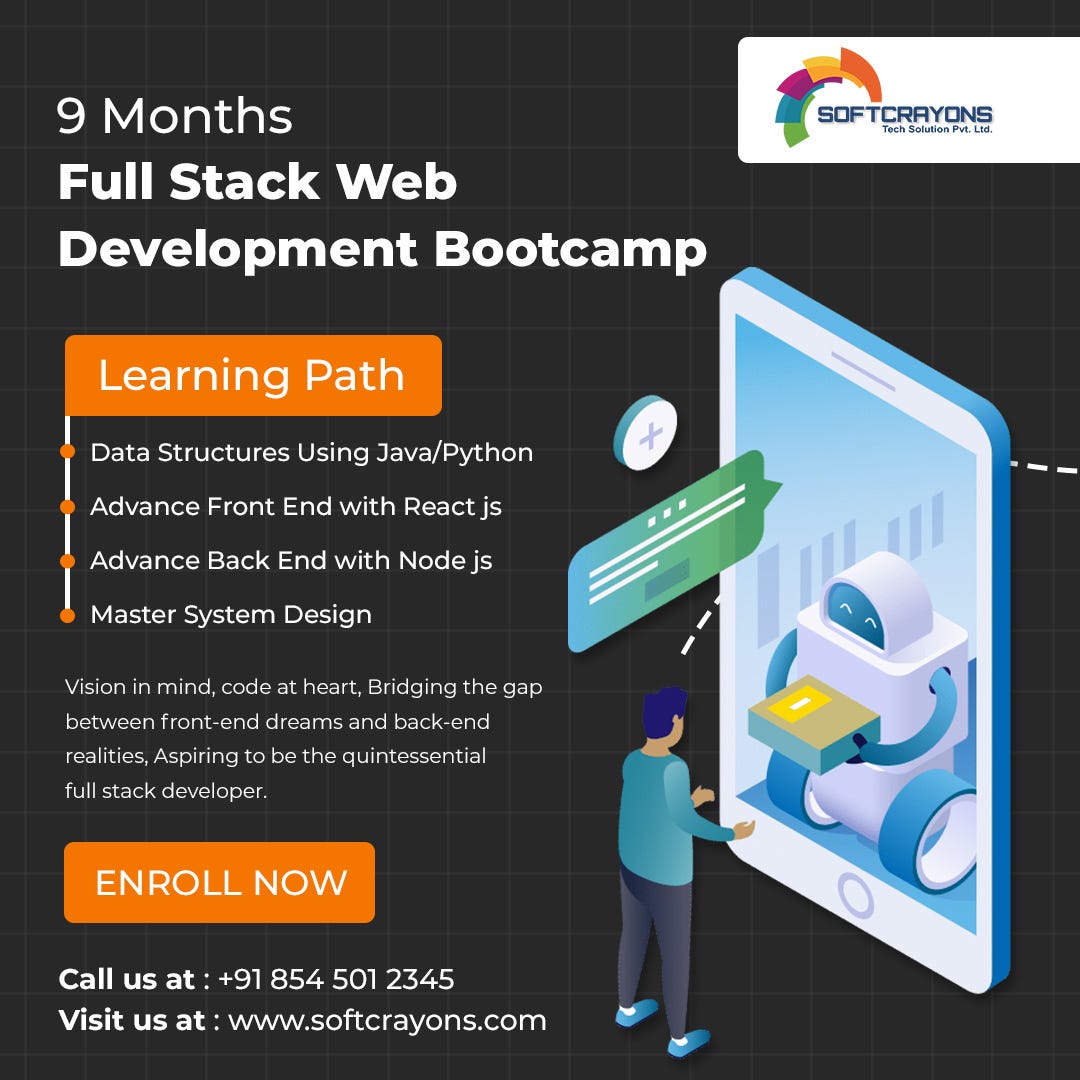 Master Web Development in 9 Months: Softcrayons — The Premier Institute ...