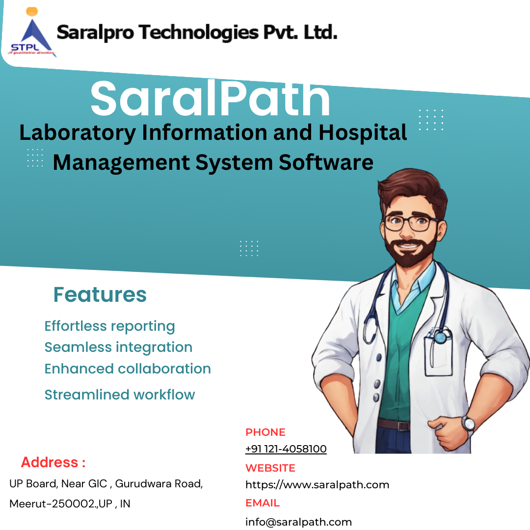 Laboratory Information Management System Software by Saralpro Technologies SaralPath Feb