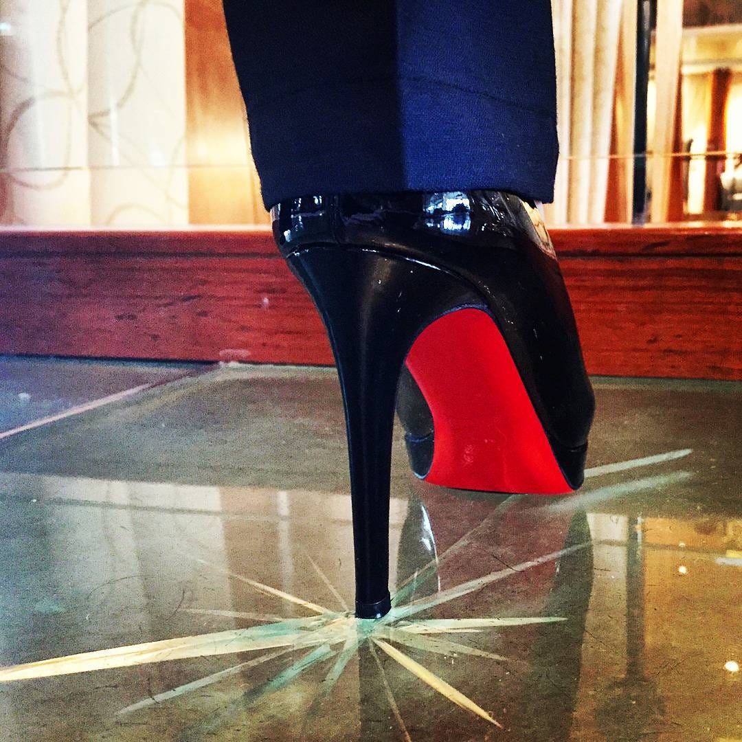 Bling-Bling! Red Bottom! <3  Louis vuitton shoes heels, Heels