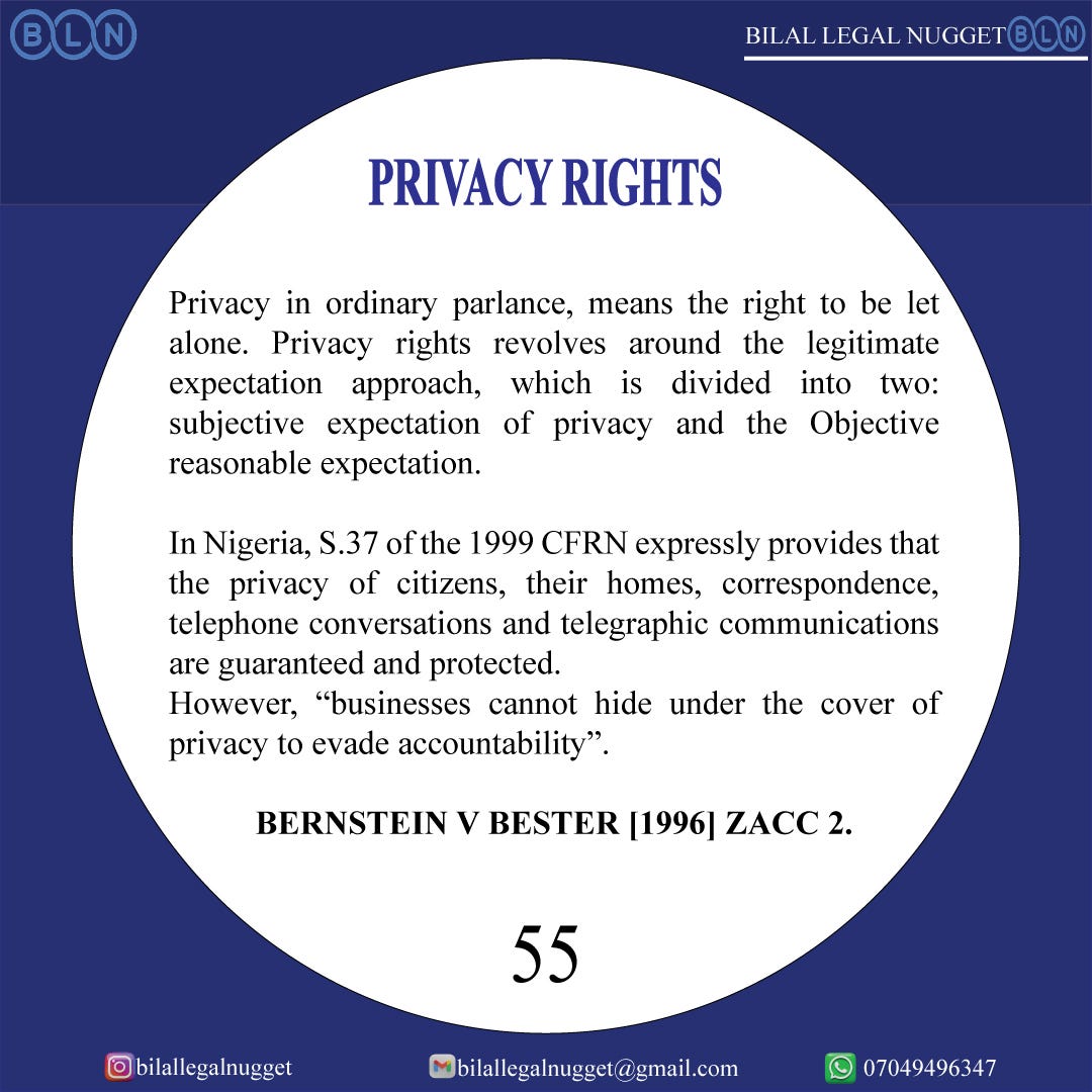 [55]. PRIVACY RIGHTS A DISCOURSE ON THE PUBLIC DISCLOSURE OF PRIVATE