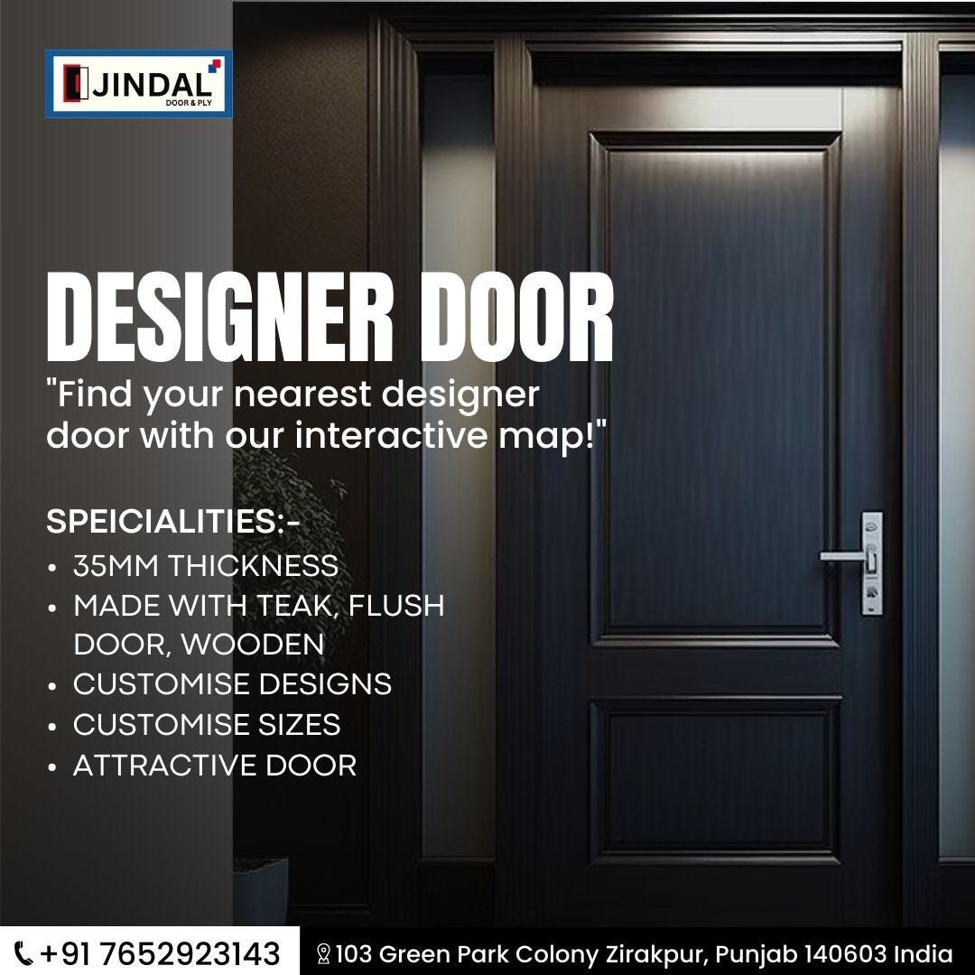 “Premium Designer Doors for Your Home in Zirakpur” Jindal Door And
