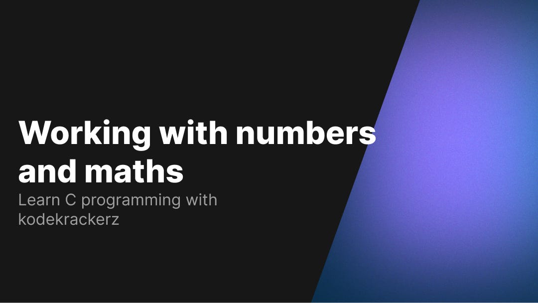 C Programming Essentials Working With Numbers And Math By C Programming Essentials Working With Numbers And Math By
