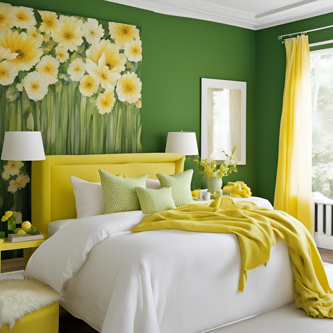 Green and Yellow Bedroom Ideas for a Refreshing Look by Houzmark