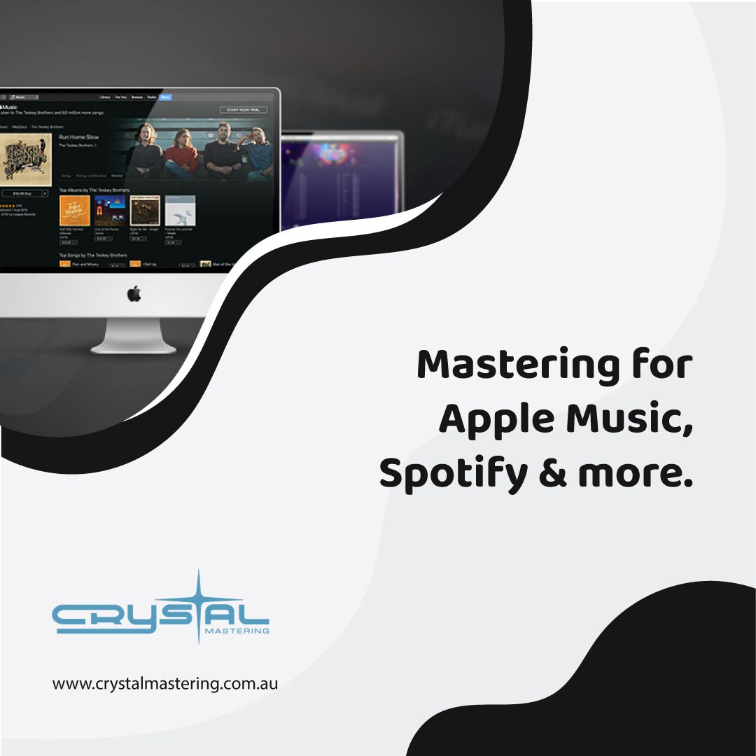 Mastering for Apple Music, Spotify & more. Crystal Mastering Medium