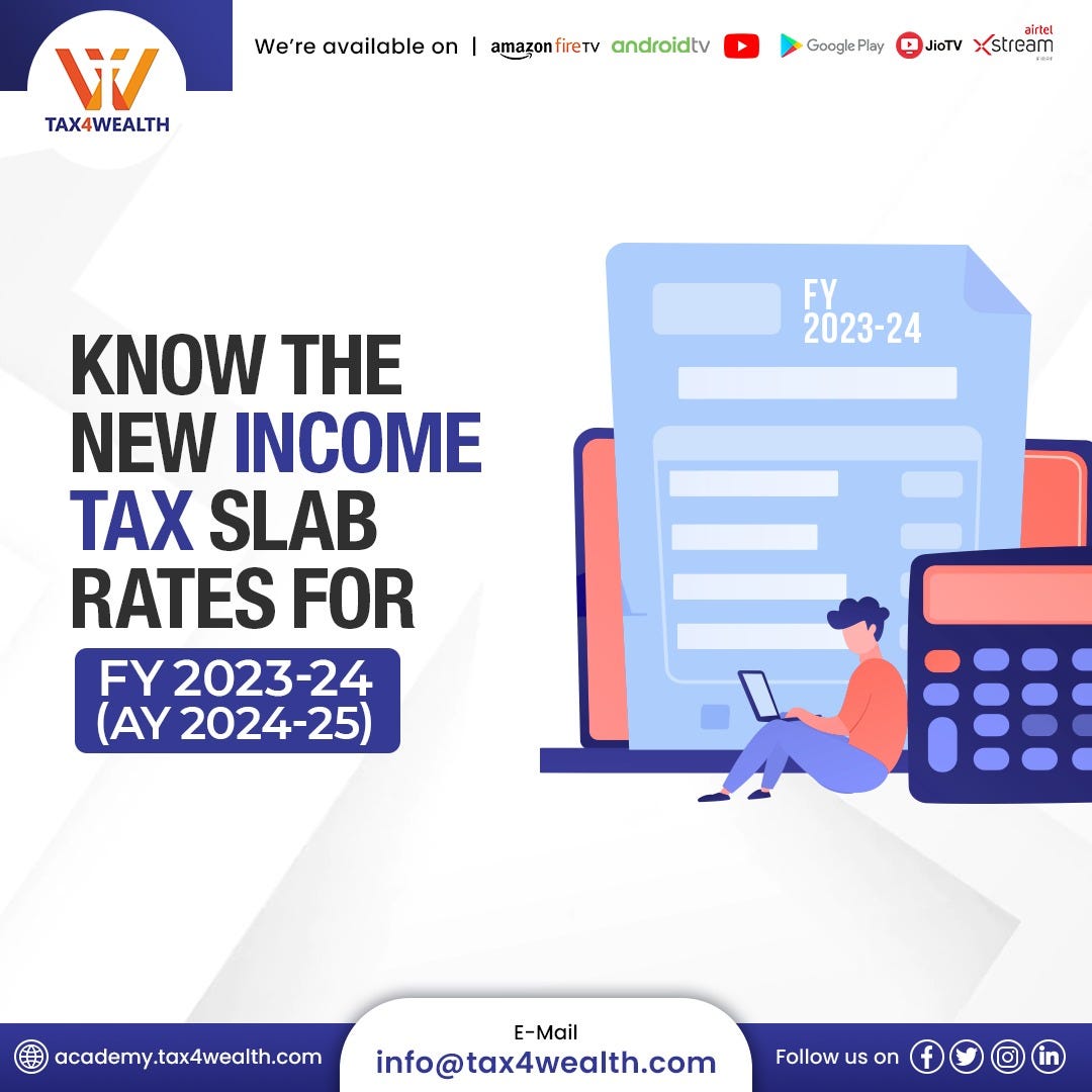 Know the New Tax Slab Rates for FY 202324 (AY 202425) by
