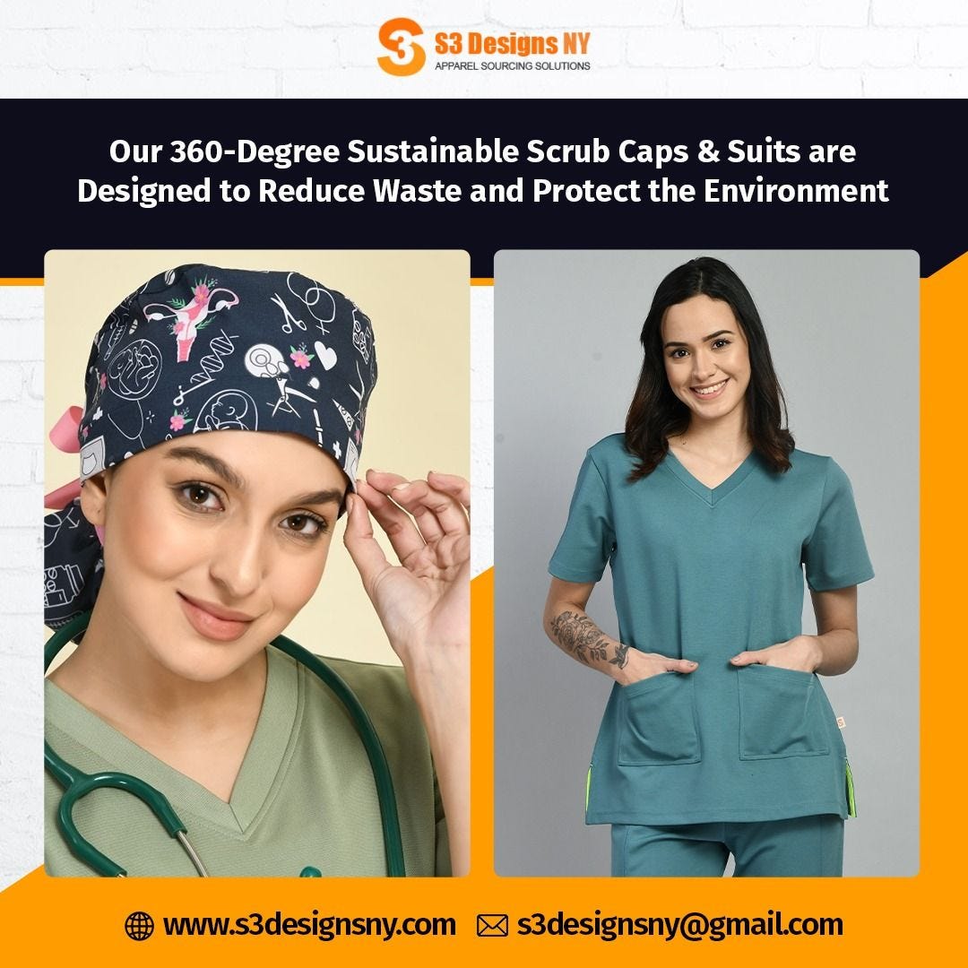 EcoFriendly Custom Pure Cotton Scrub Caps the Sustainable Choice for