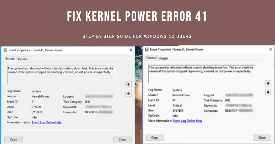How to Fix Kernel Power Error 41 in Windows 10? by Suraj Yadav Medium