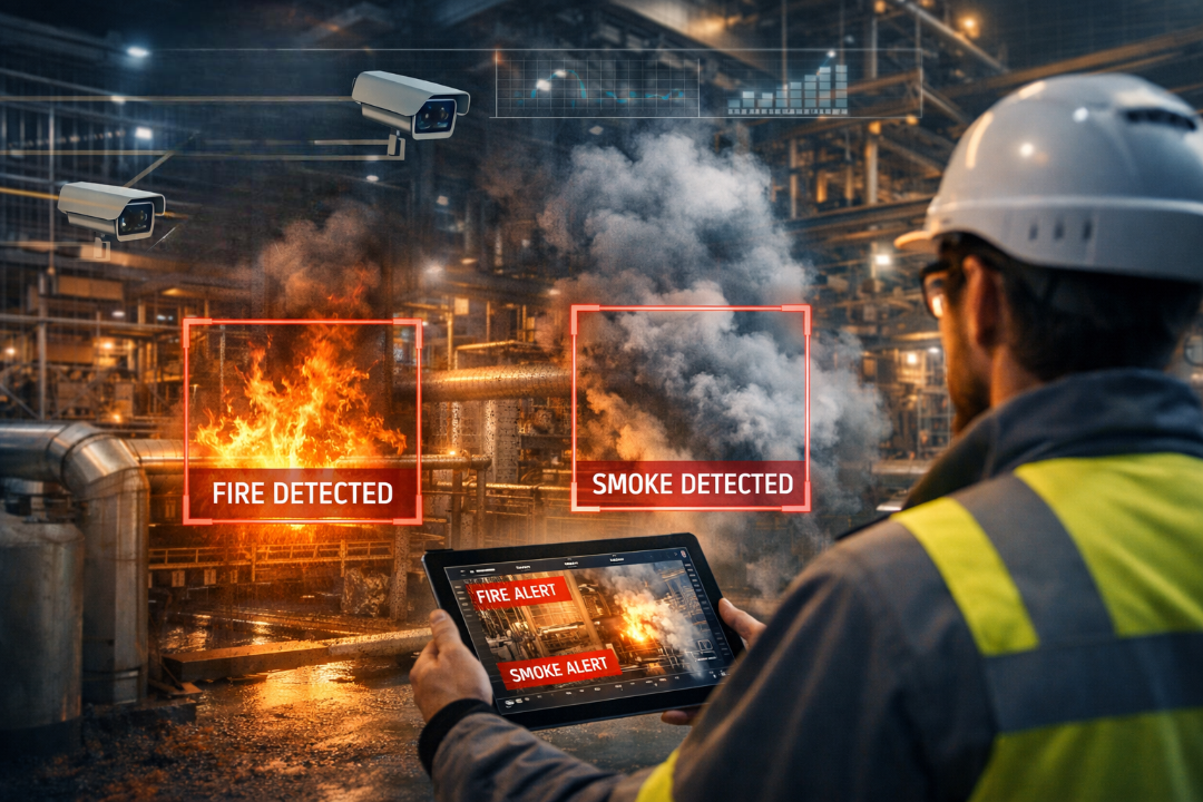 How AI Fire and Smoke Detection Software Elevates Worker Safety in Industrial Environments