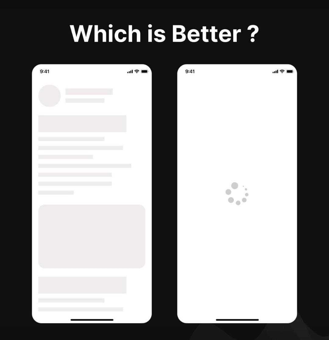 Which is Better for UI/UX Design: Skeleton Screens or Loading Spinners ...