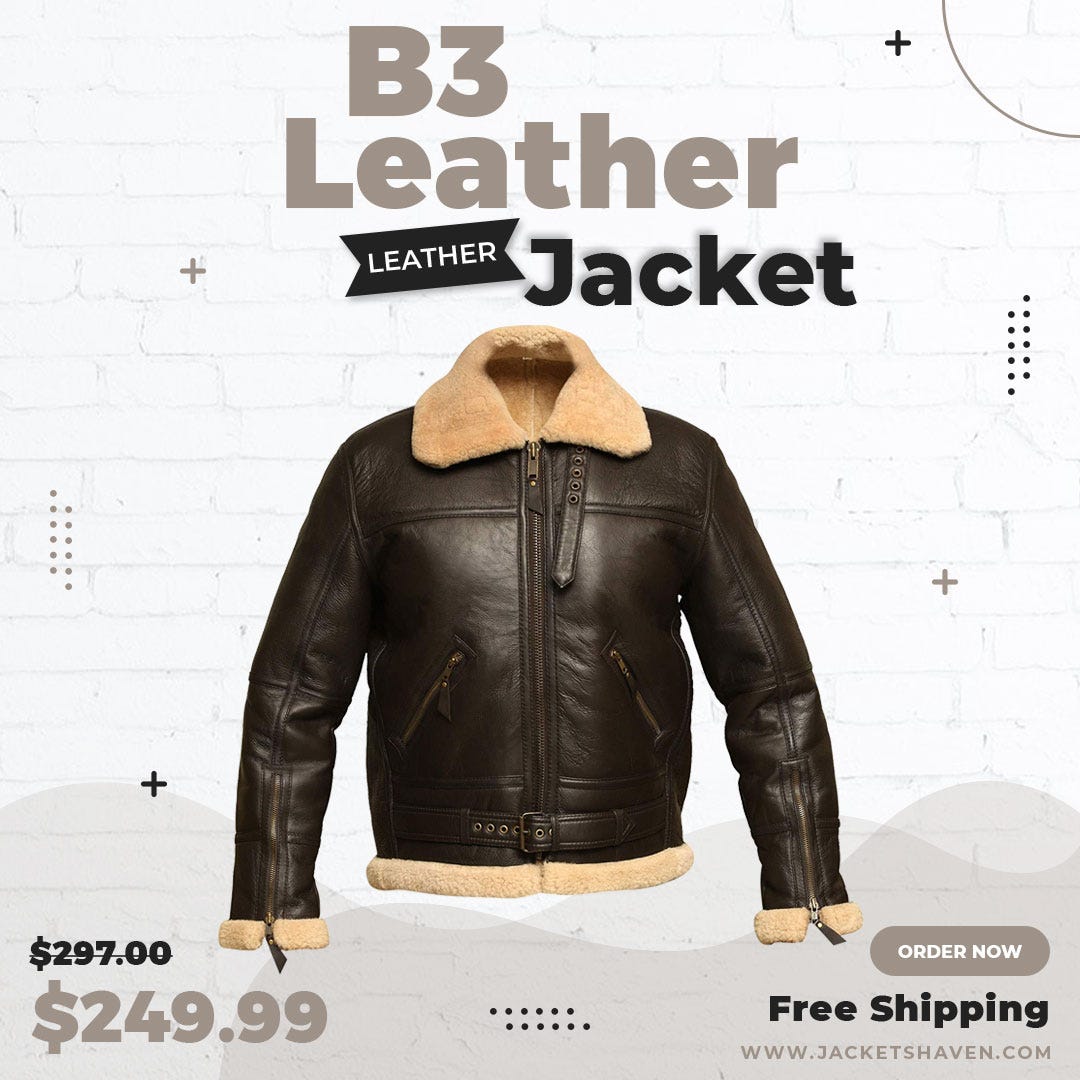 B3 Leather Jacket - Jacketshaven - Medium