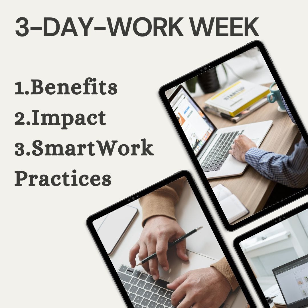 3-Day-Work Week. The three-day work week, also known as…  by Karishma  Nov, 2023  Medium
