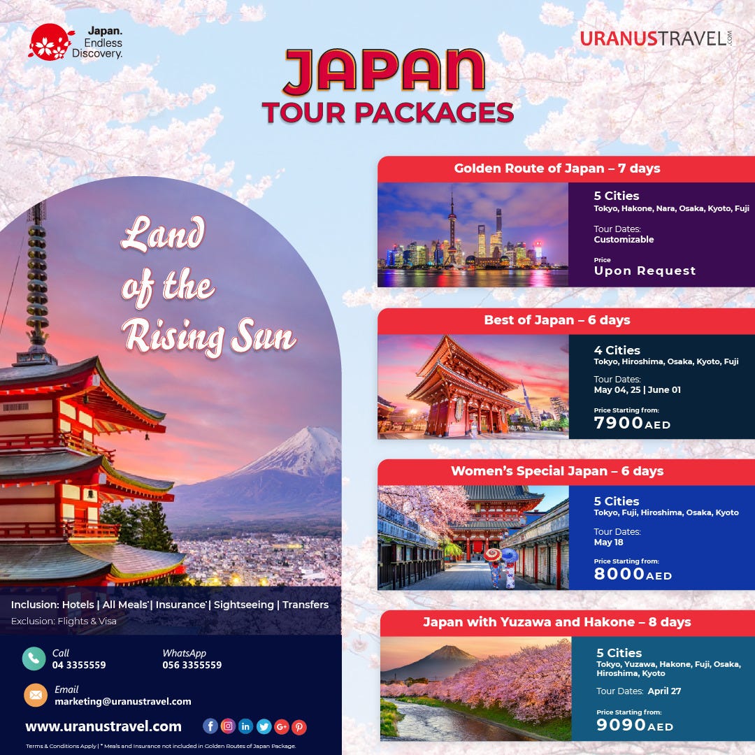 Japan Tour Packages from Dubai Uranus Travel & Tours Medium