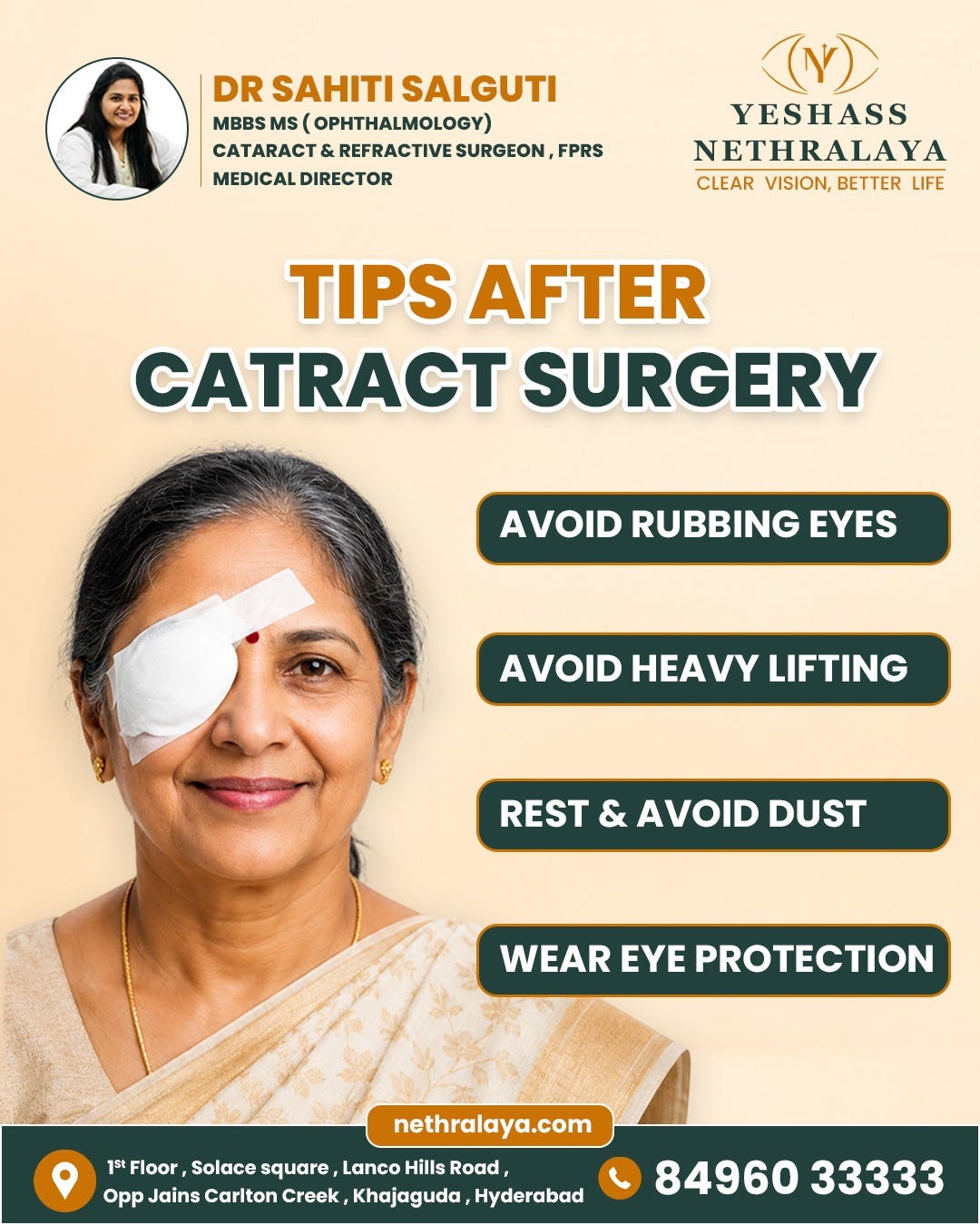 Had cataract surgery? 👁️ Here’s how to protect your eyes and support a smooth recovery.