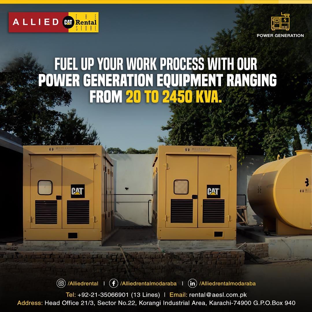Generator for Rent in Lahore Allied Rental Modaraba Medium
