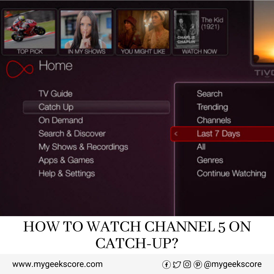 How to watch Channel 5 on Catch-Up?