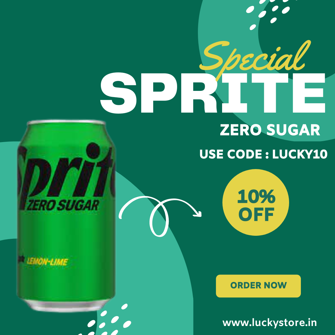 Coca-Cola| Sprite Zero Sugar Imported Sugar Free| Soft Drink,| Cold Drink |  by Lucky Store | Medium