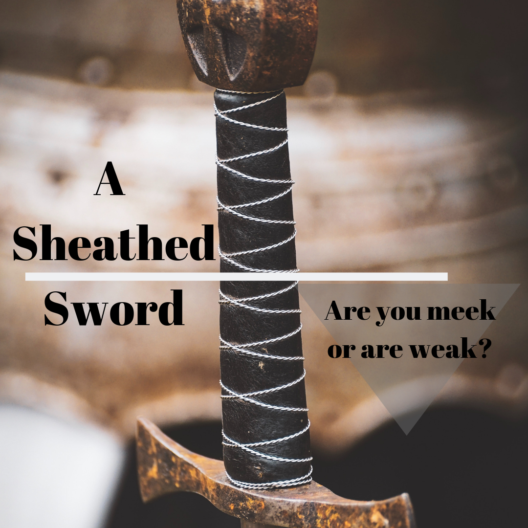 A Sheathed Sword. Are you meek or are you weak? by Kat Caldwell Medium