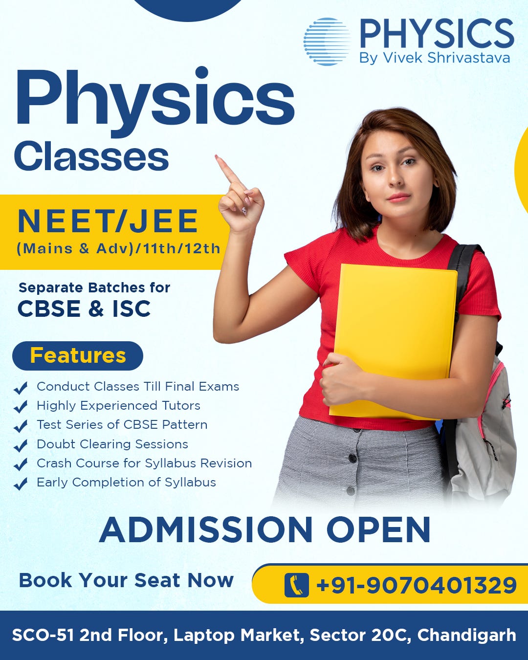 Physics By Vivek Shrivastava — Best JEE and Neet Coaching Institute in Chandigarh