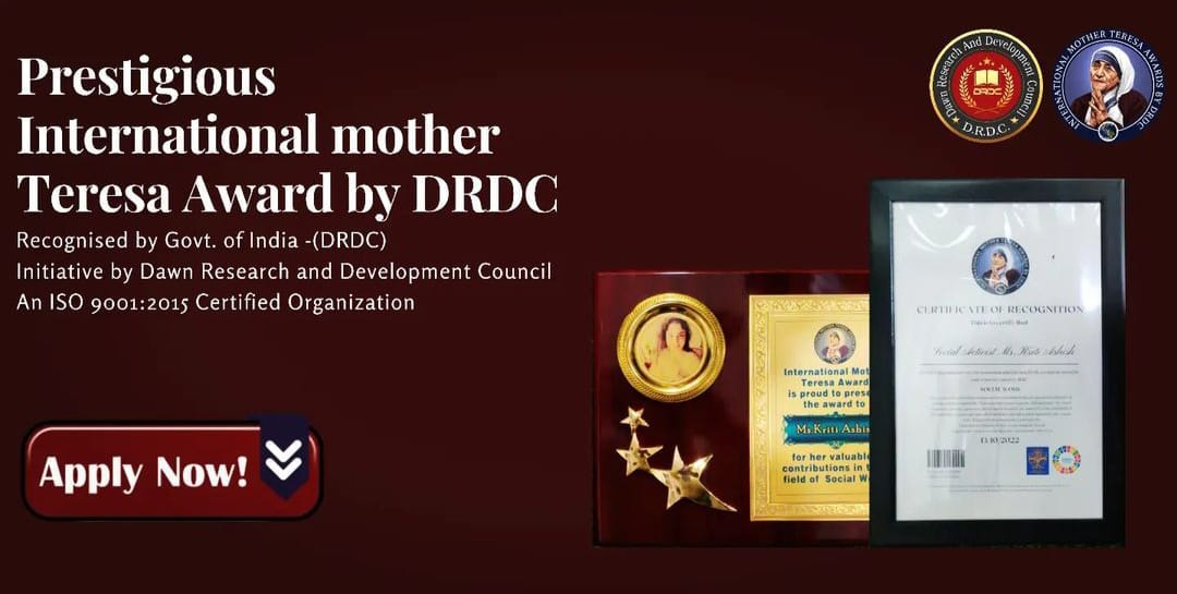 International Mother Teresa Award Presented by Dawn Research and