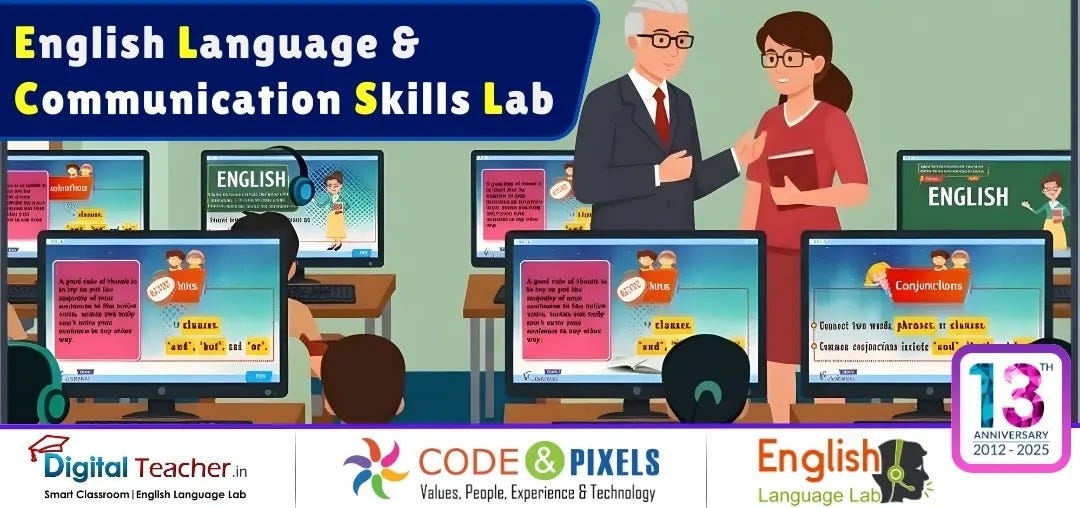 How does a language lab build communication skills in students?