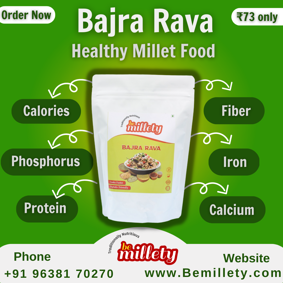 Buy Online Bajra Rava - Bemillety - Medium