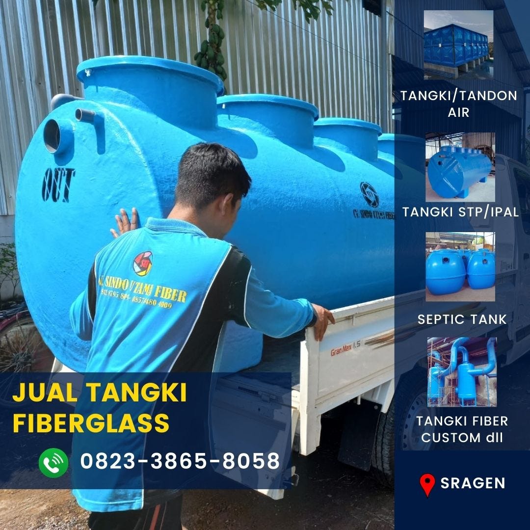 HP/WA : 0823–3865–8058, BERPENGALAMAN ! Pabrik Tangki IPAL Industri di Sragen Jateng