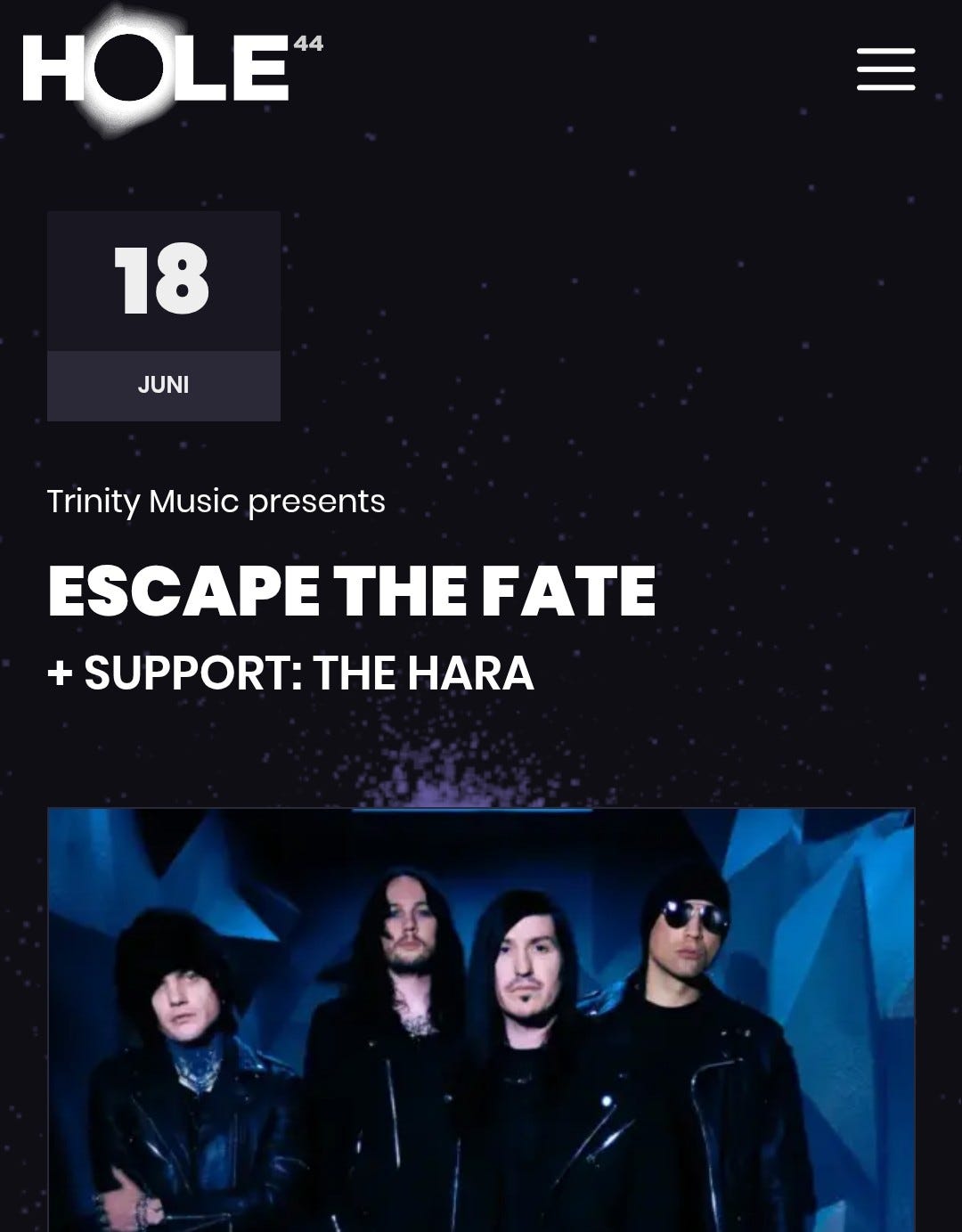 Escape the Fate, Hole44, 18.Jun.2026