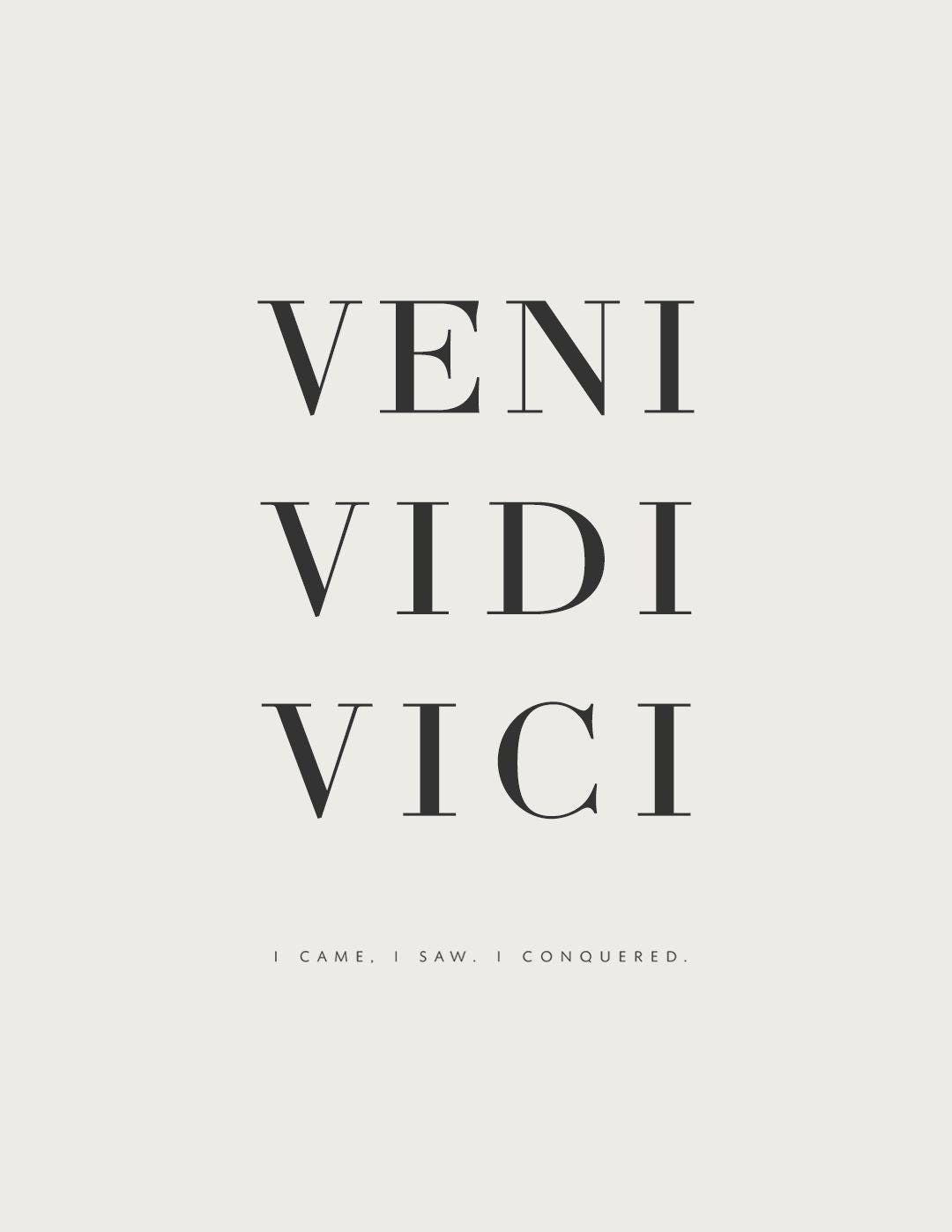  Veni Vidi Vici - I Came, I Saw, I Conquered Latin