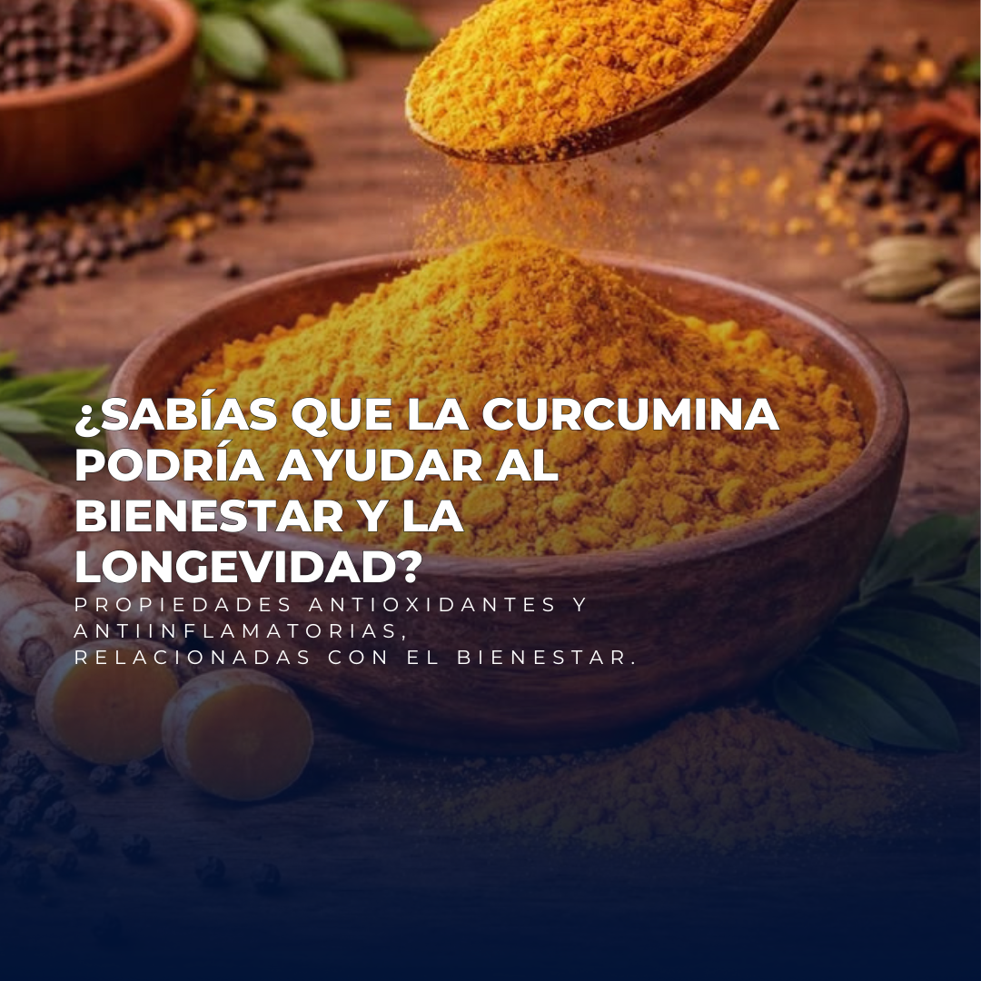 ¿Sabías que la curcumina podría ayudar al bienestar y la longevidad?