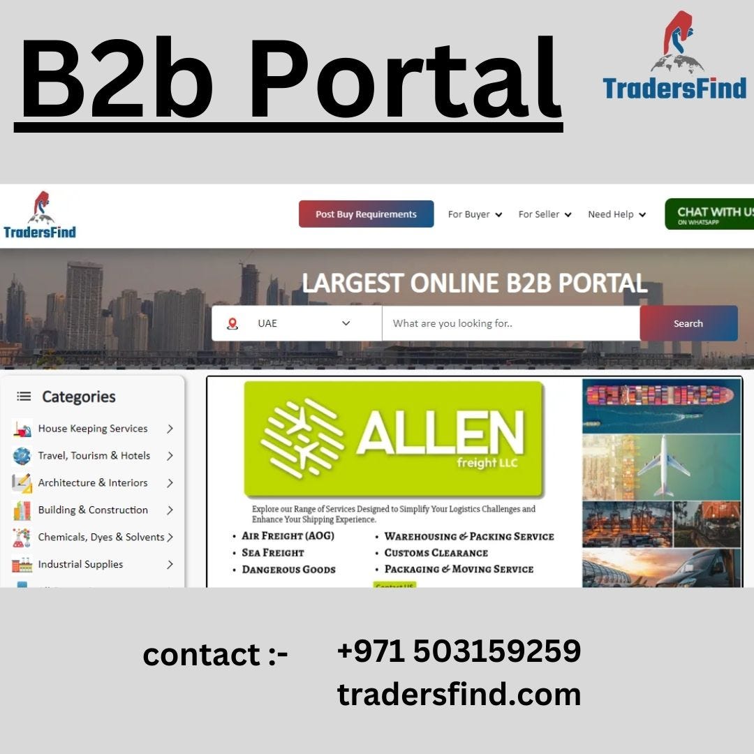 TradersFind — The Ultimate B2B Portal In UAE For UAE Businesses - Ahsan ...