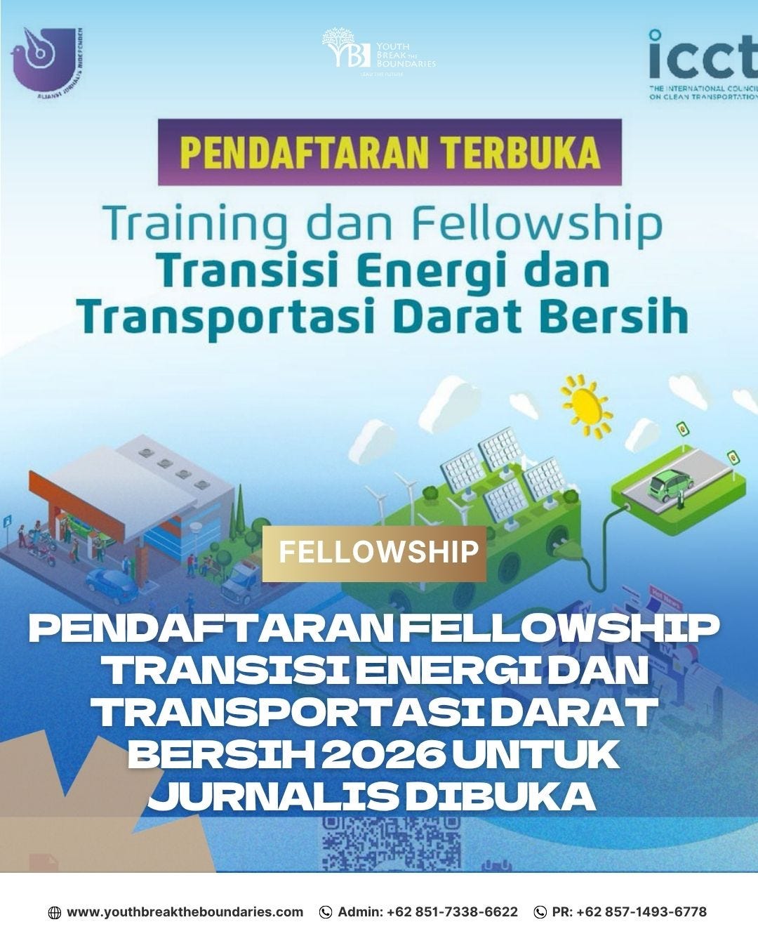 Pendaftaran Fellowship Transisi Energi dan Transportasi Darat Bersih 2026 untuk Jurnalis Dibuka