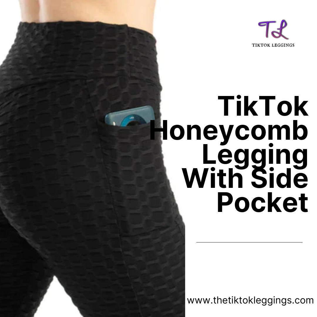 TikTok Honeycomb Legging With Side Pocket - Thetiktokleggings - Medium