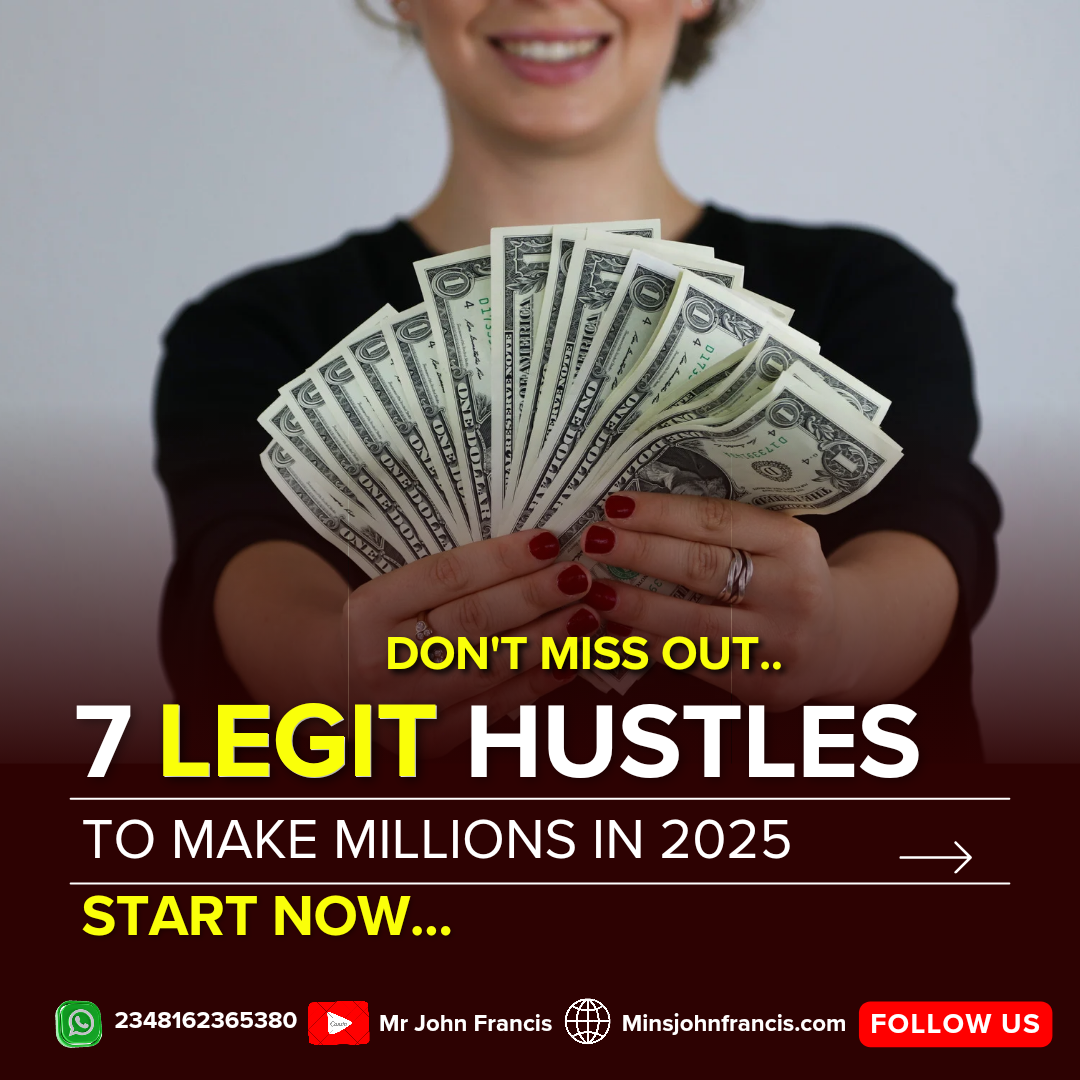 7 legit side hustles to start today and never go broke in 2025 You will Never go broke in 2025