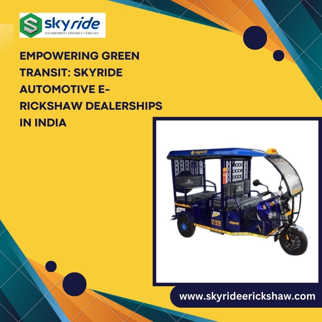 Empowering Green Transit Skyride Automotive E Rickshaw