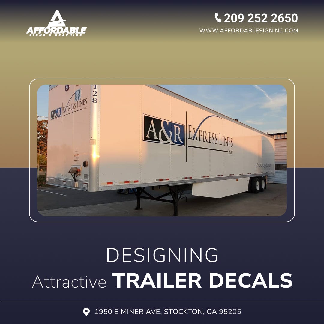 Custom Trailer Decal Affordable Sign INC Medium
