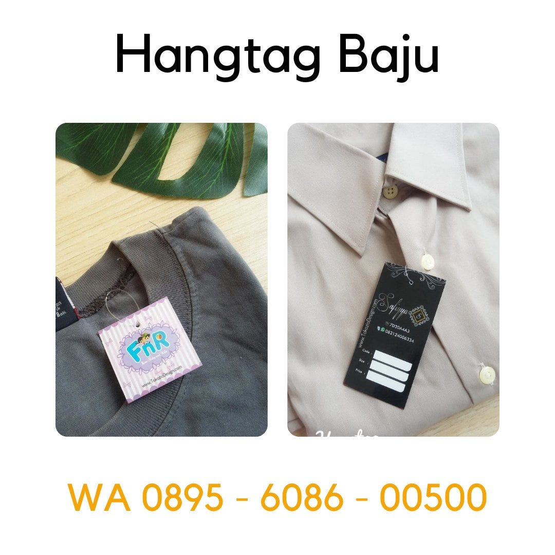 Rekomen, Hangtag Baju Surabaya WA 081–3311–74400