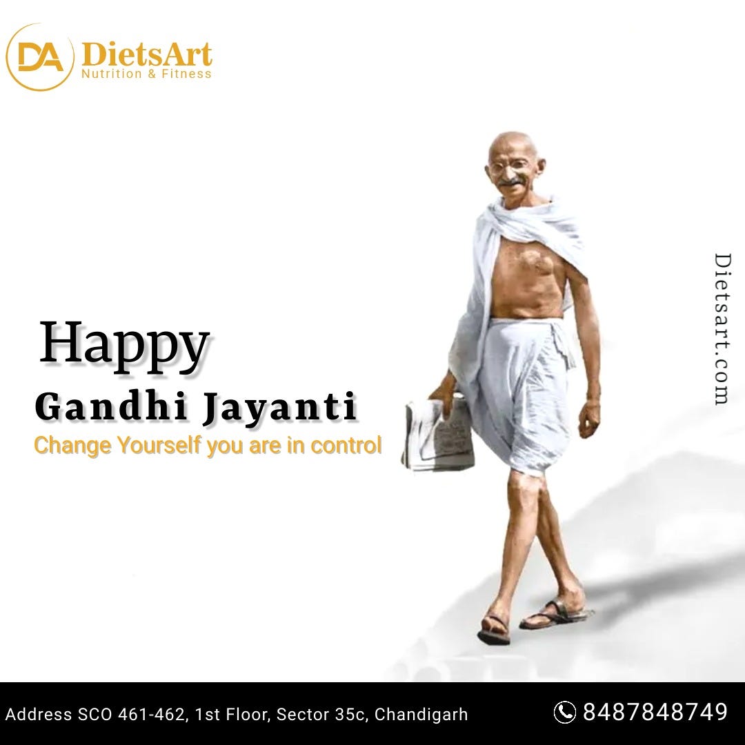 Happy Gandhi Jayanti Gandhijayanti Dietsart Fitwithdietsart