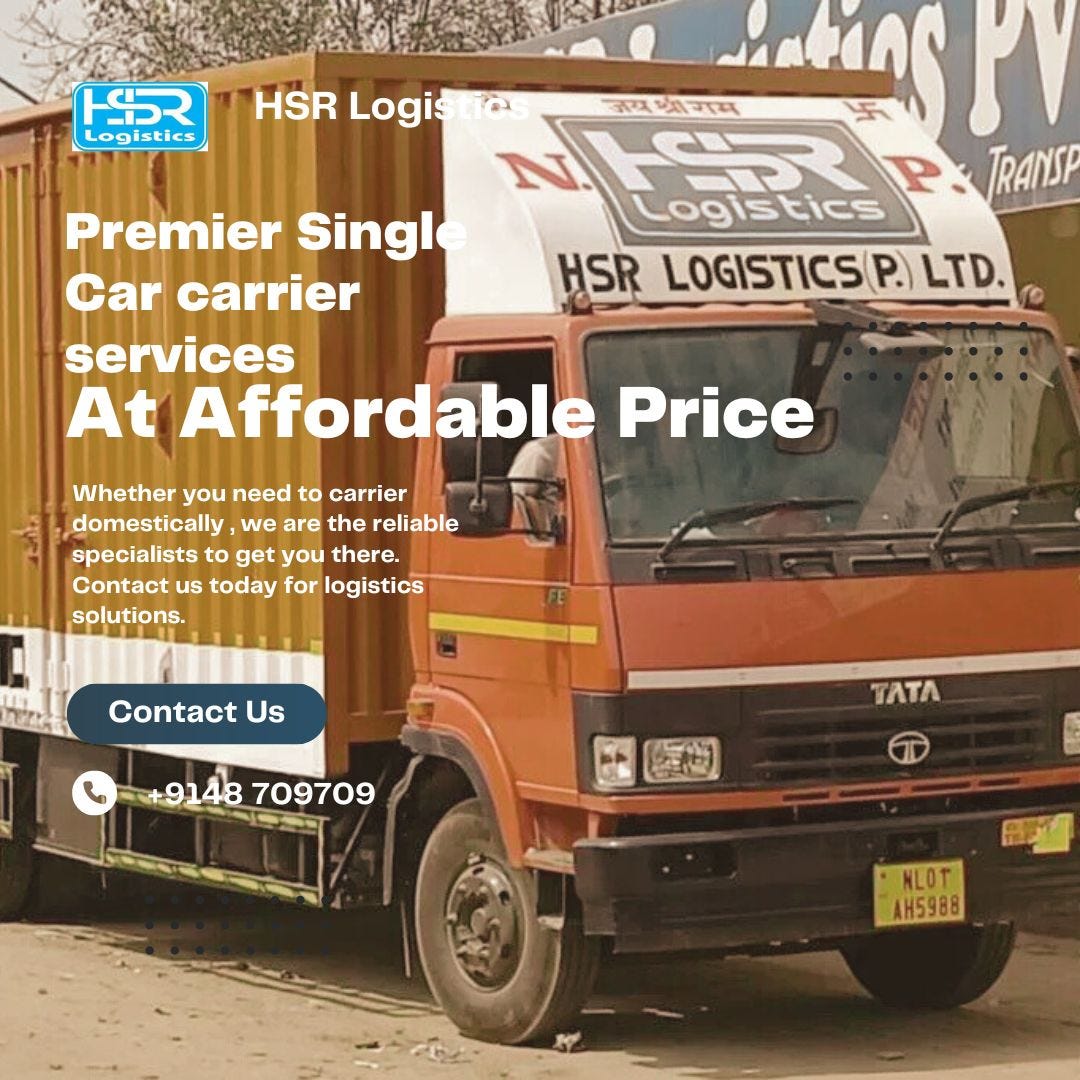 HSR Logistics: Premier Single Car Carrier Services in Gurgaon& IBA-Approved Packers and Movers