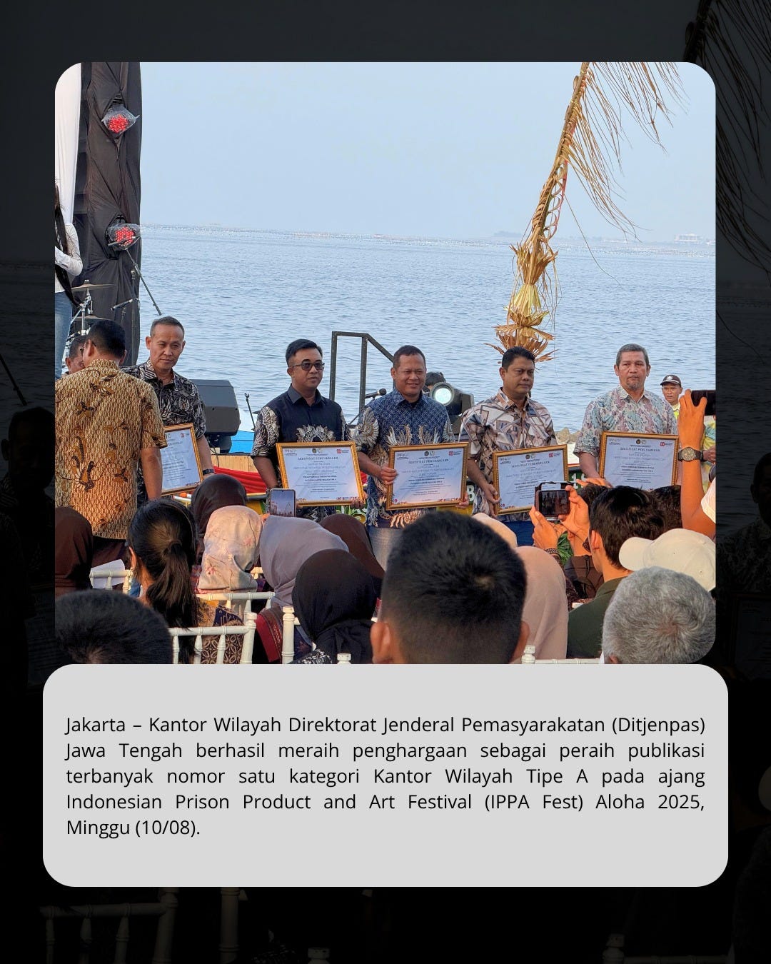 Bikin Bangga! Kanwil Ditjenpas Jateng Sabet Penghargaan Publikasi Terbanyak