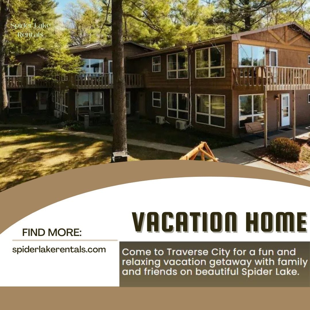 Traverse city michigan cabins Spider Lake Rentals Medium