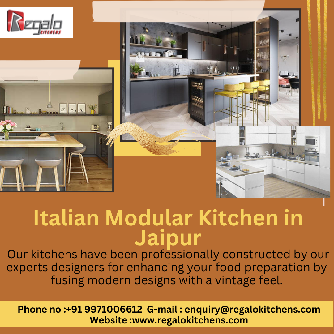 Italian Modular Kitchen in Jaipur - Regalo Kitchens - Medium