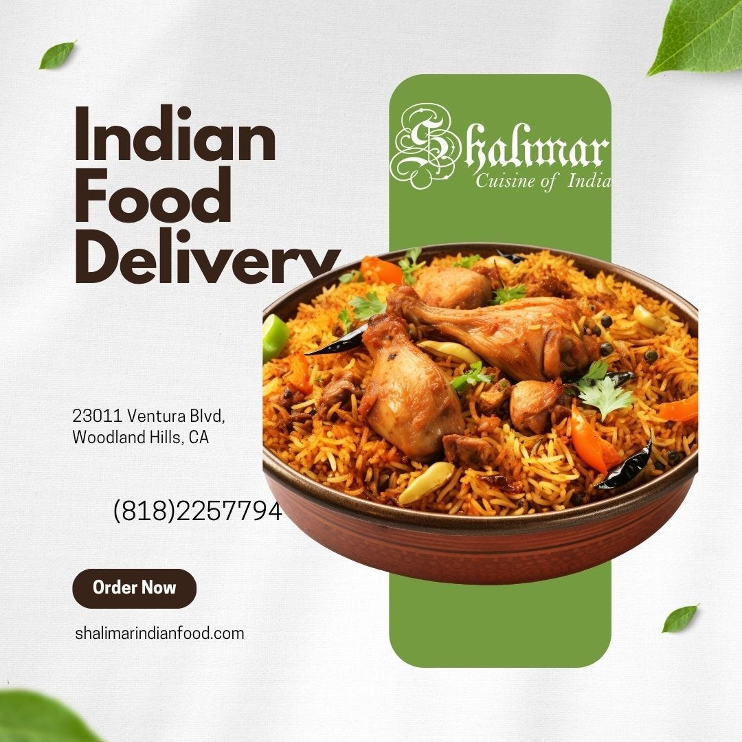 Indulge in a gastronomic journey with our Indian food delivery