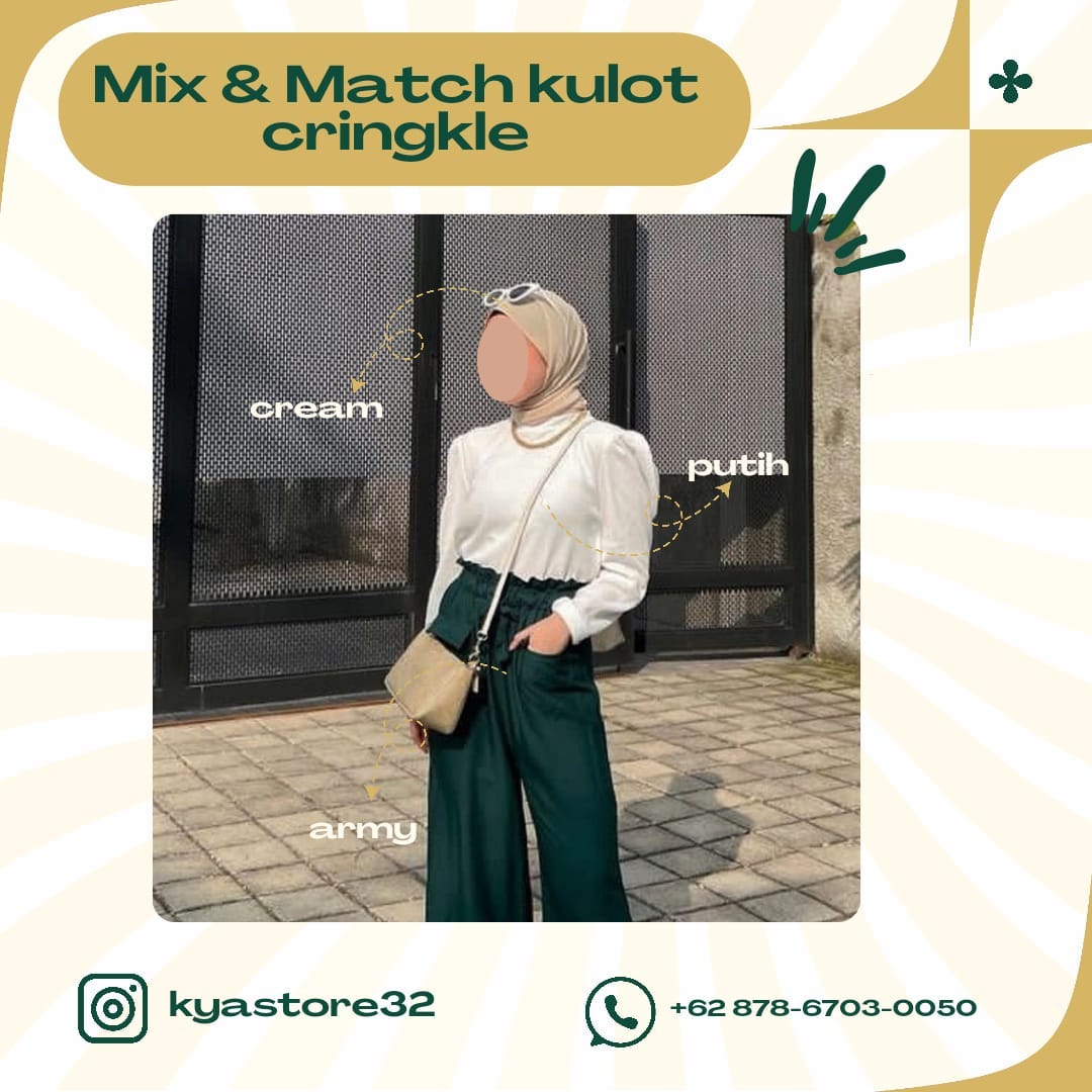 Tren Fashion Celana Kulot Crinkle: Gaya Modern yang Nyaman untuk Semua Kesempatan