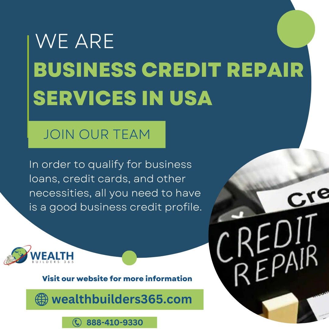 Business Credit Repair Services in USA Wealth Builders 365 by CJ