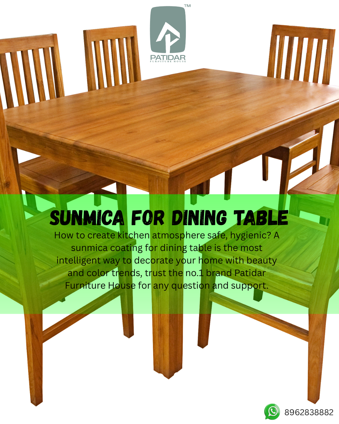Sunmica for Dining Table | Patidar Furniture House
