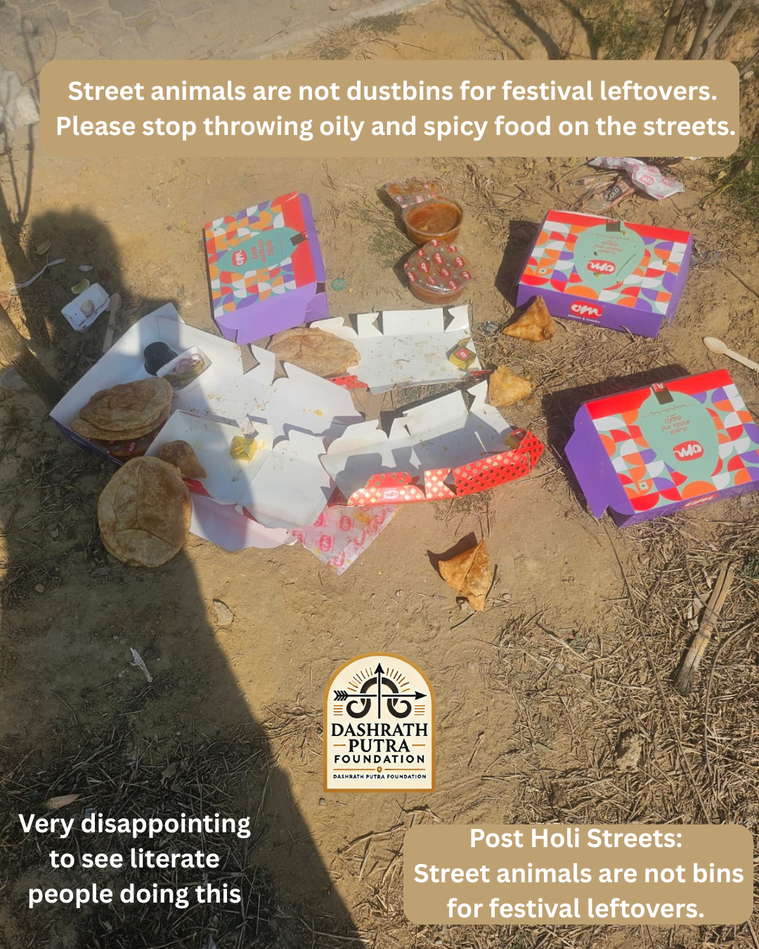 Stop Feeding Festival Leftovers to Street Animals — DPF in Action