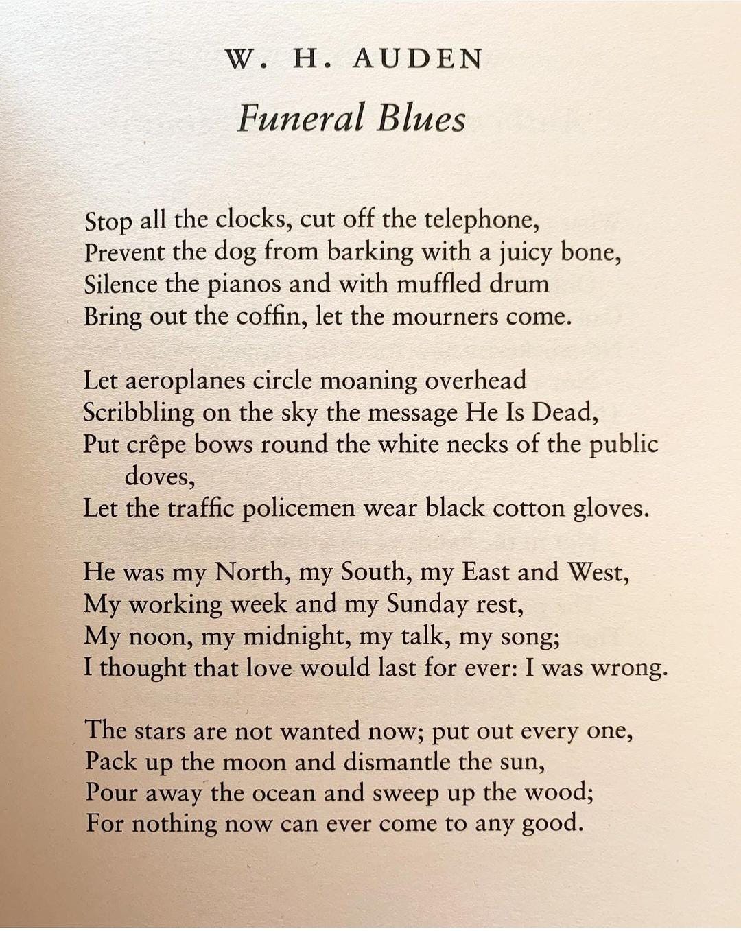 How Several Objects in Funeral Blues by W.H. Auden Represent Death by G. Jul, 2023 Medium